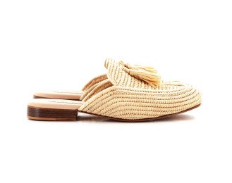 Sarah Raffia Sandal | Natural