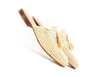 Sarah Raffia Sandal | Natural