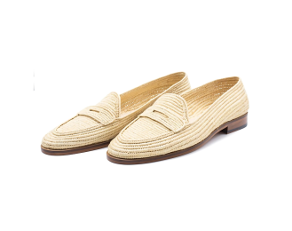 Raffia Shoes Moccasins | Natural