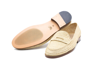 Raffia Shoes Moccasins | Natural