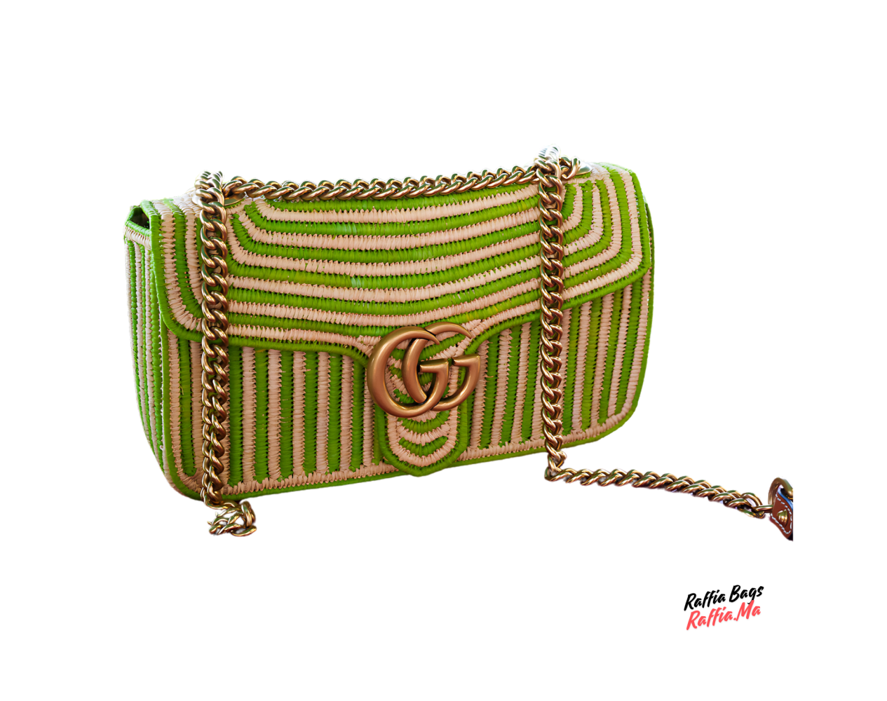 Raffia shoulder bag for natural elegance