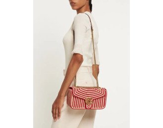 Raffia Shoulder Bag | Red And Natural