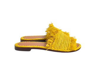 Saffran Raffia Slides || sandal
