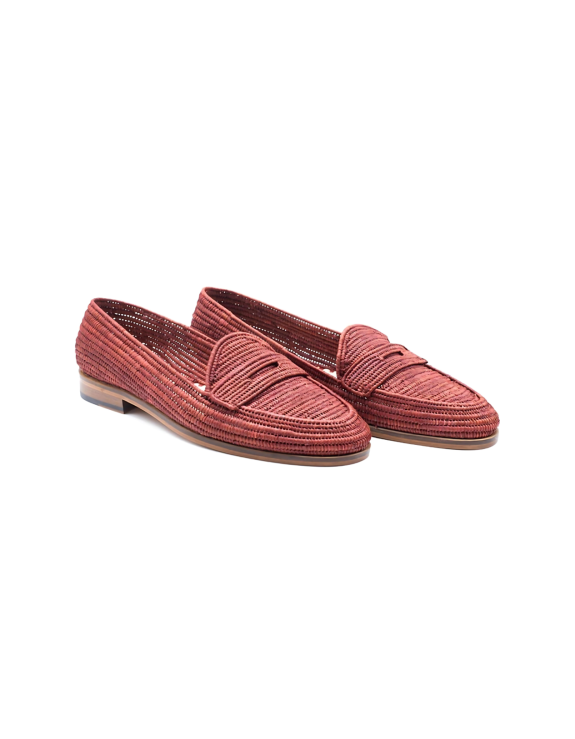 Raffia Shoes Moccasins | Brown