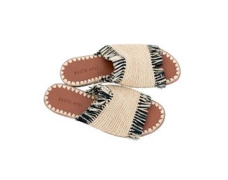 Sandal Raffia Mona | Natural and Black