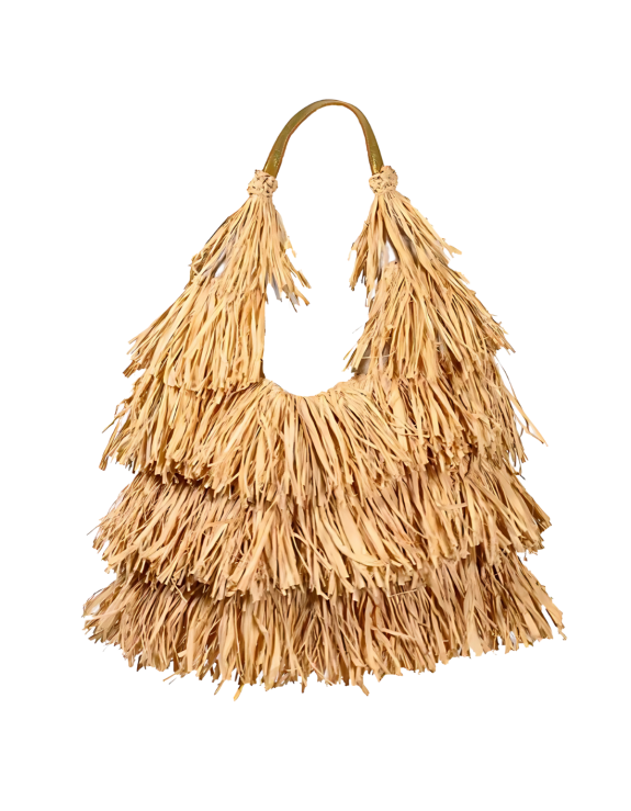 Tote bag natural raffia