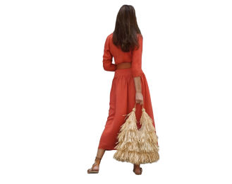 Tote bag natural raffia