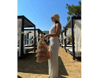 Tote bag natural raffia